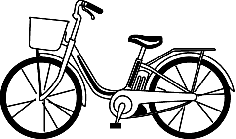 最高自転車 イラスト 無料 白黒 最高の動物画像