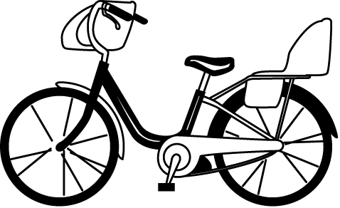 自転車 04 乗り物のイラスト素材 イラストポップ