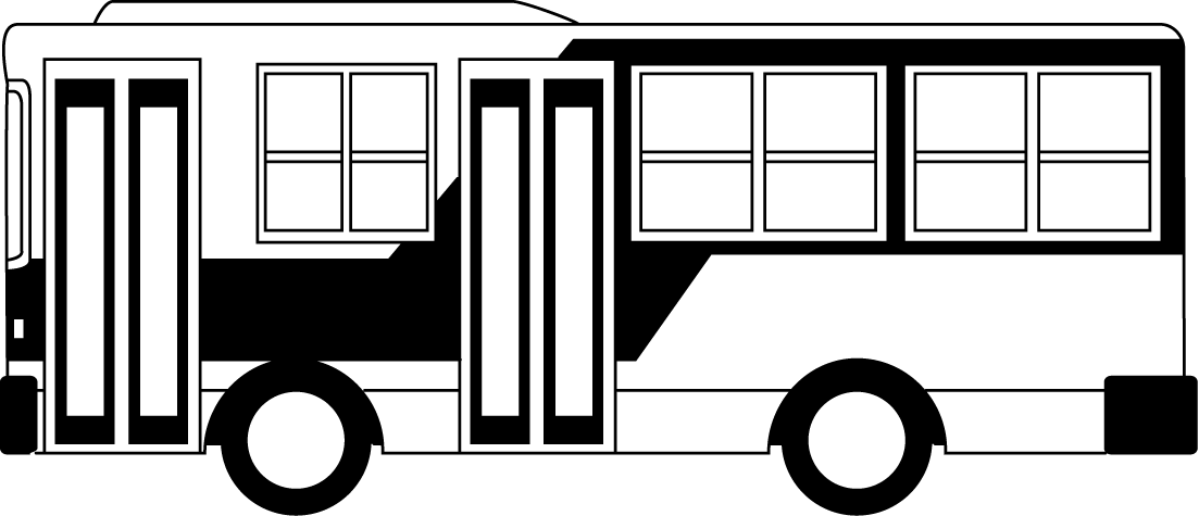 バス 09 乗り物のイラスト素材 イラストポップ