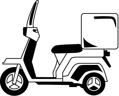 業務用バイク 03 乗り物のイラスト素材 イラストポップ