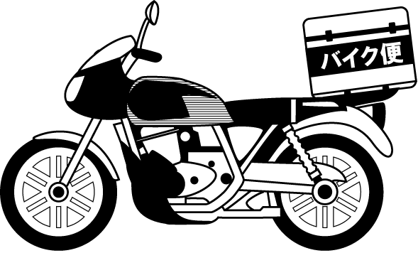 業務用バイク 12 乗り物のイラスト素材 イラストポップ