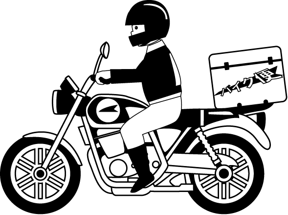 業務用バイク 13 乗り物のイラスト素材 イラストポップ