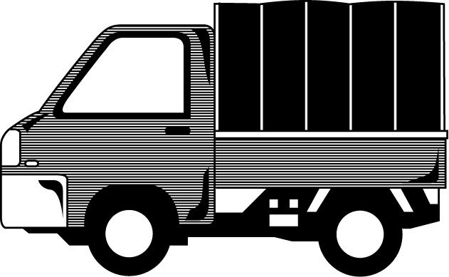 軽トラック 17 乗り物のイラスト素材 イラストポップ