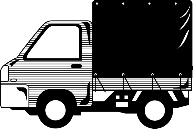 軽トラック 18 乗り物のイラスト素材 イラストポップ