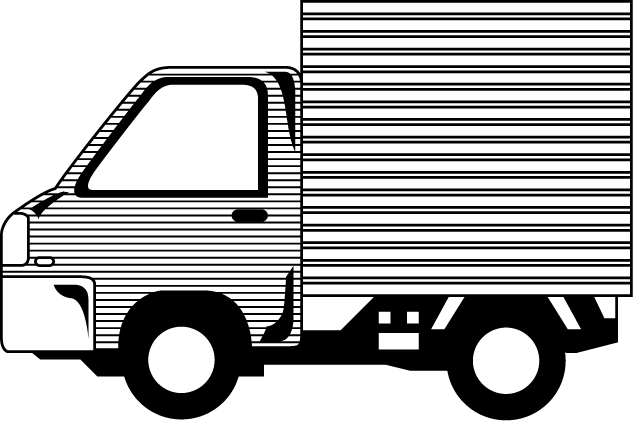 軽トラック 19 乗り物のイラスト素材 イラストポップ