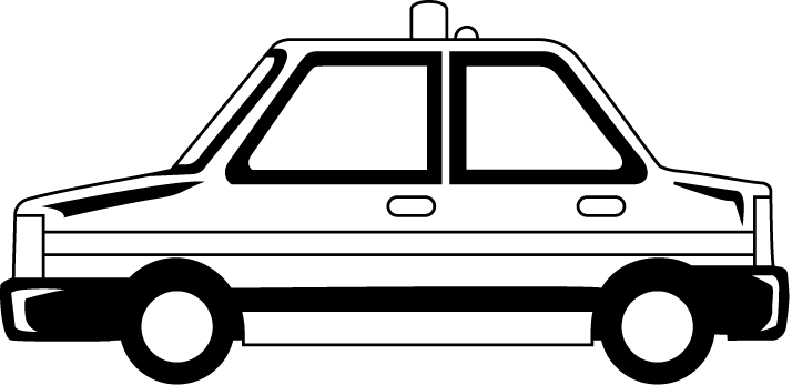 タクシー 01 乗り物のイラスト素材 イラストポップ