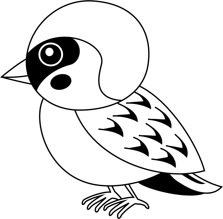 最新 鳥 イラスト 白黒 無料の印刷可能なイラスト素材
