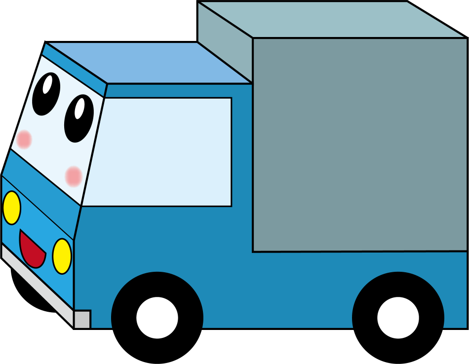 イラストポップの幼児教育素材 クルマno軽トラックの無料イラスト