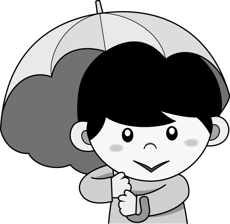幼児2No08傘をさす子どもイラスト