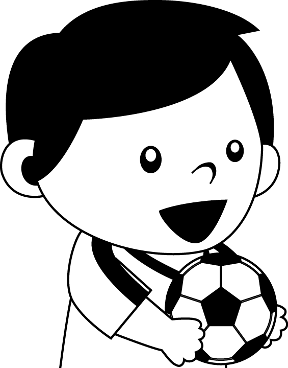 幼児2No18サッカーボールを持つ男の子イラスト