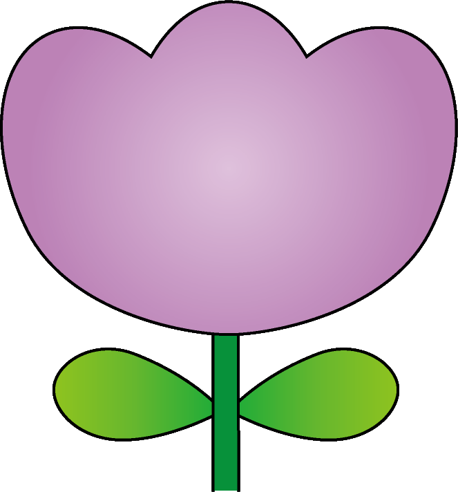 花No11紫色のチューリップイラスト