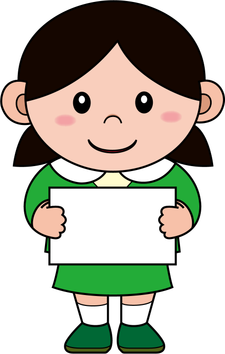 イラストポップの幼児教育素材 ３月no26卒園証書を手にした女児の無料イラスト