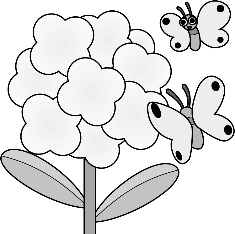 イラストポップの幼児教育素材 ４月no10蝶と菜の花の無料イラスト