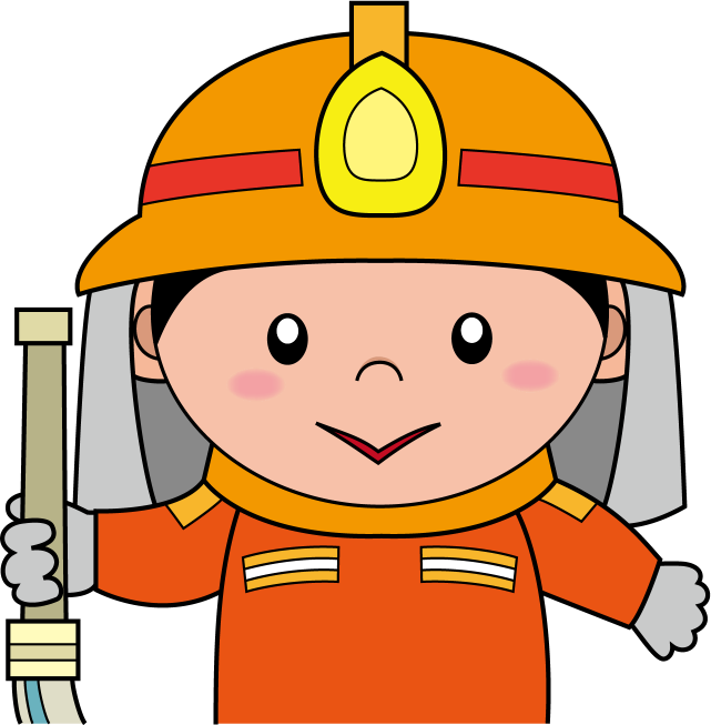 イラストポップの幼児教育素材 １１月no29勤労感謝の日 消防士 の無料イラスト