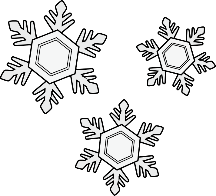 イラストポップの幼児教育素材 １２月no26雪の結晶の無料イラスト