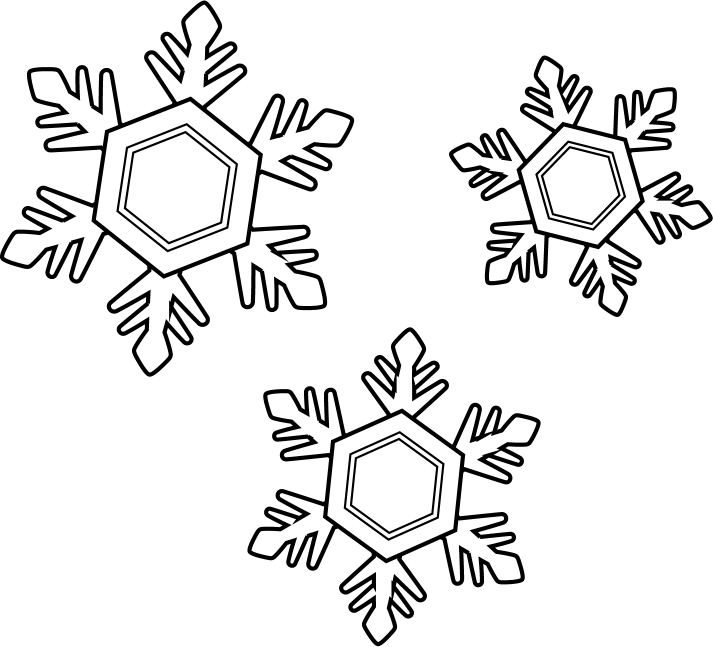イラストポップの幼児教育素材 １２月no26雪の結晶の無料イラスト