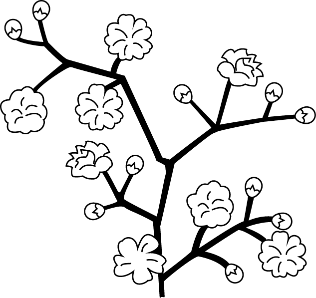 春の花2-17-かすみ草イラスト
