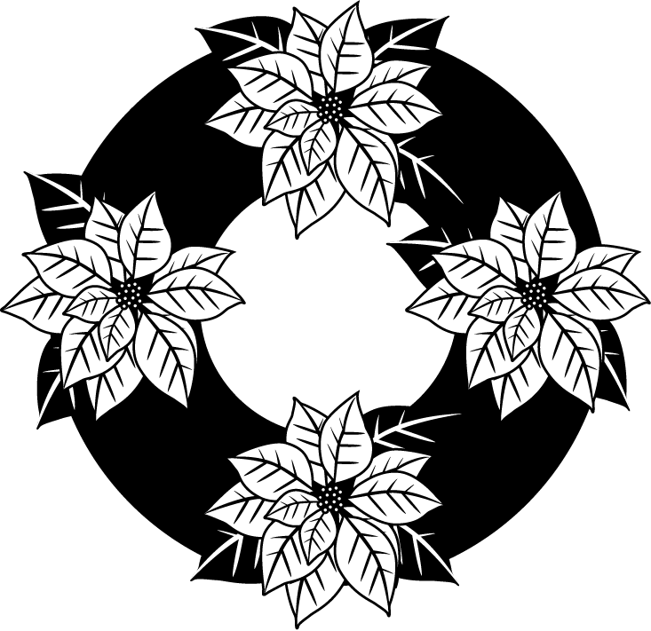 冬の花1 ポインセチア 花の無料イラスト素材 イラストポップ