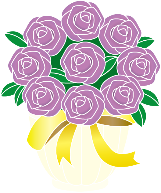 鉢植え バラ 花の無料イラスト素材 イラストポップ