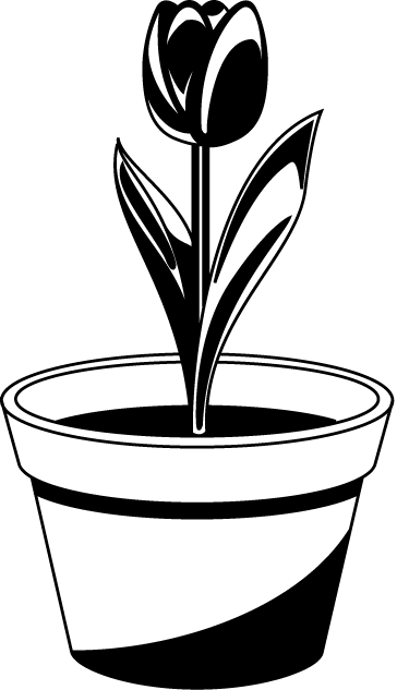 鉢植え11-チューリップイラスト