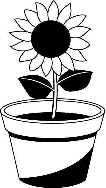 鉢植え21 ひまわり 花の無料イラスト素材 イラストポップ