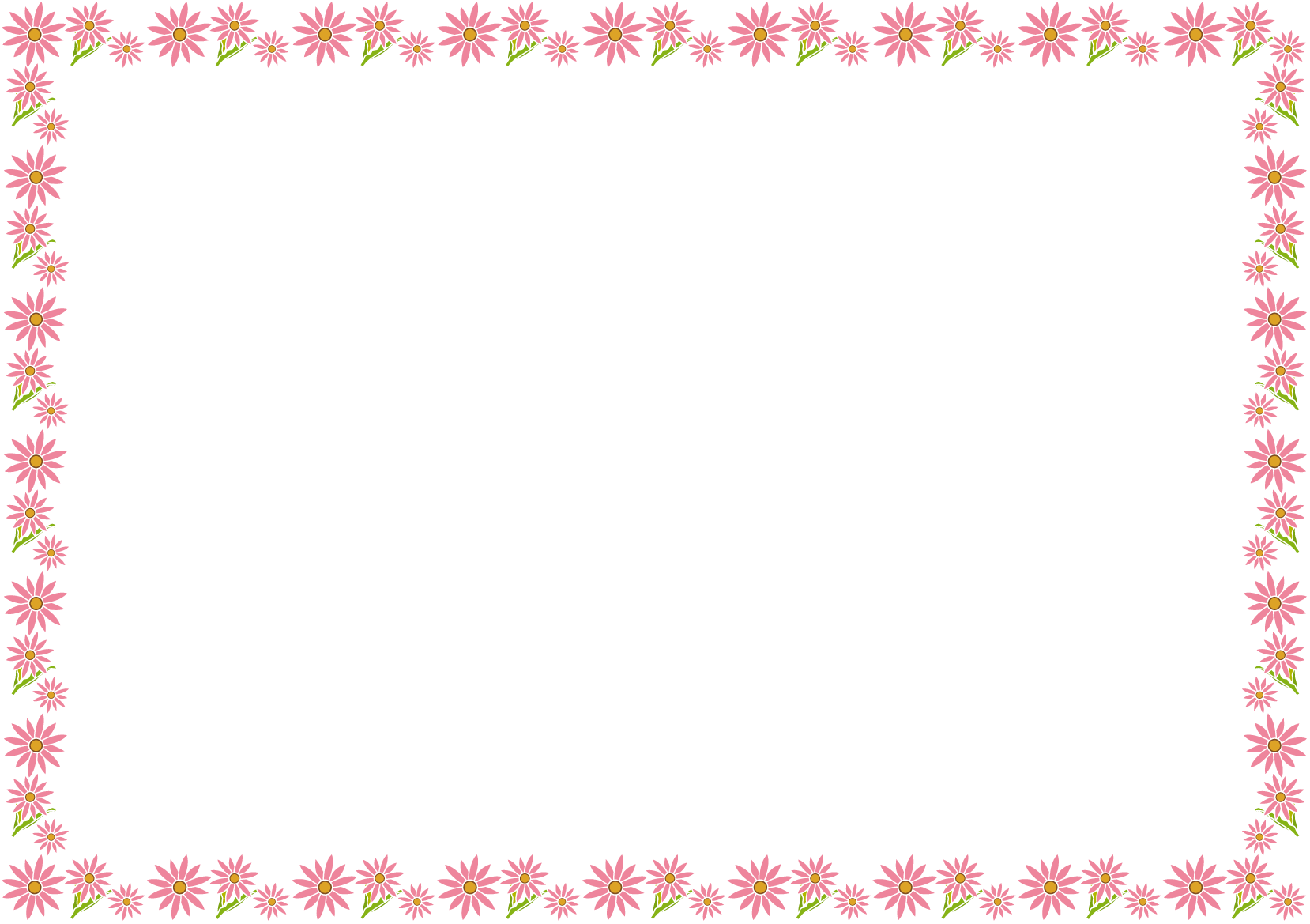春の花の飾り枠01 アークトーチス 花の無料イラスト素材 イラストポップ