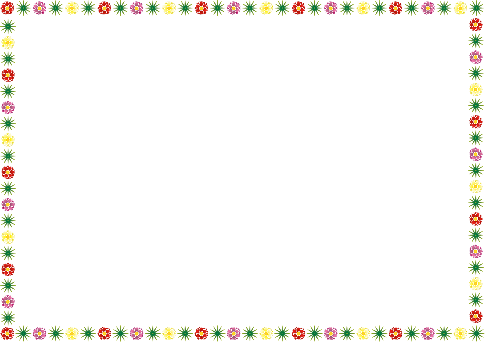 夏の花の飾り枠02 松葉ボタン 花の無料イラスト素材 イラストポップ