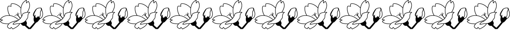 春の花の飾り罫11 桜 花の無料イラスト素材 イラストポップ