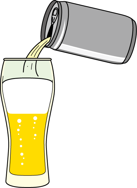 アルコール10-缶ビールイラスト