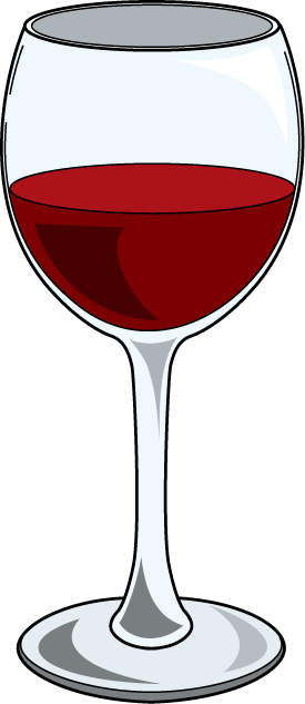 アルコール19-赤ワイン イラスト