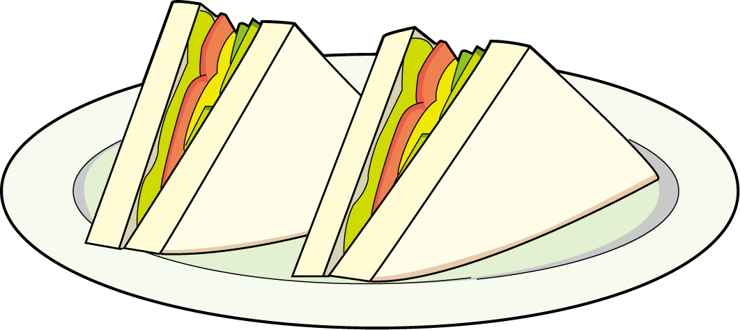 パン22 サンドイッチ 食 料理 食材 の無料イラスト素材 イラストポップ