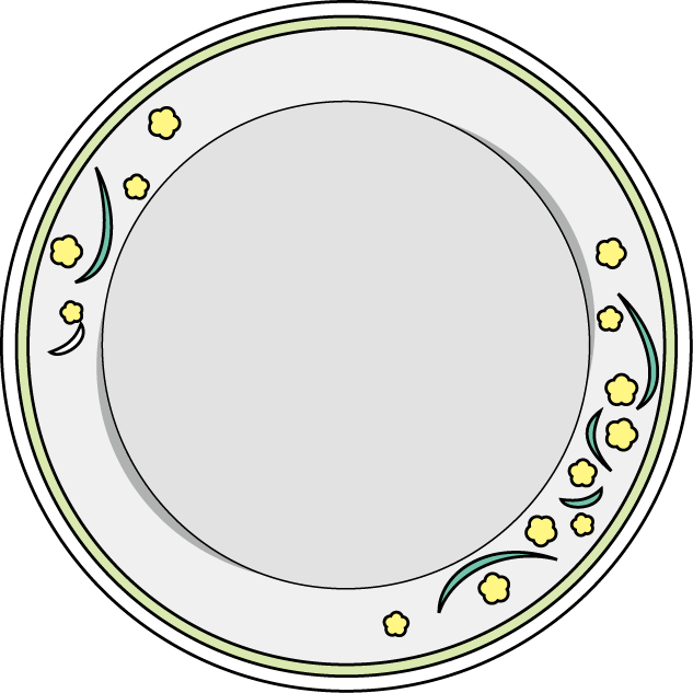 食器14-皿イラスト