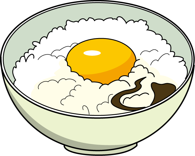 卵 卵かけご飯 食 料理 食材 の無料イラスト素材 イラストポップ