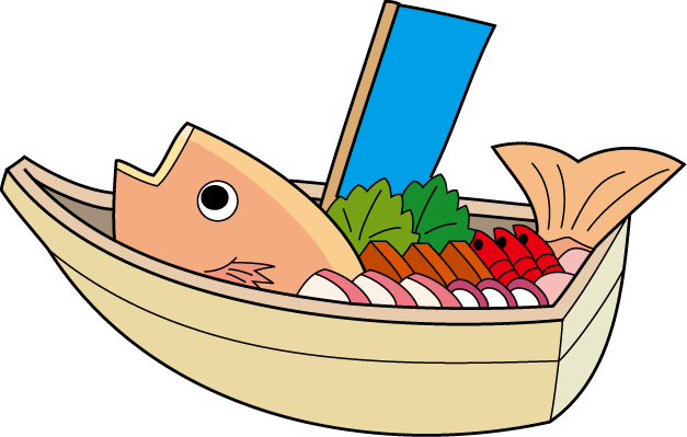 魚料理01-舟盛り イラスト