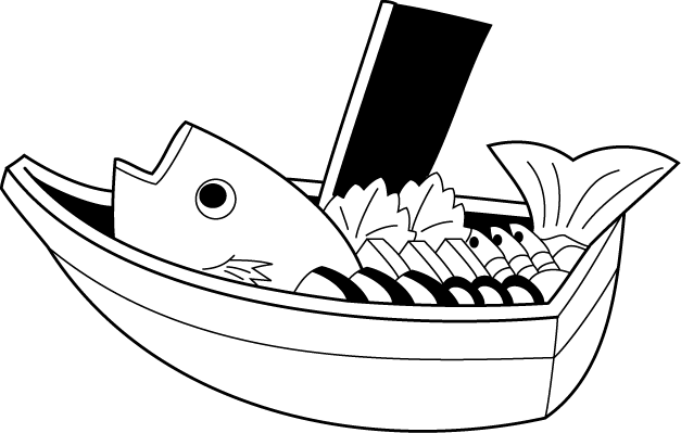 魚料理01 舟盛り 食 料理 食材 の無料イラスト素材 イラストポップ