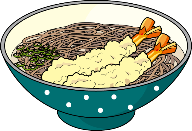粉物21 天ぷらそば 食 料理 食材 の無料イラスト素材 イラストポップ