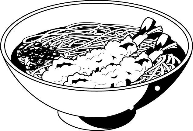 粉物21 天ぷらそば 食 料理 食材 の無料イラスト素材 イラストポップ