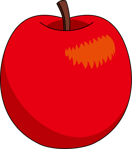 果物01-りんご -食（料理・食材）の無料イラスト素材-イラスト ...
