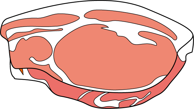 食肉26-豚ロース肉 イラスト