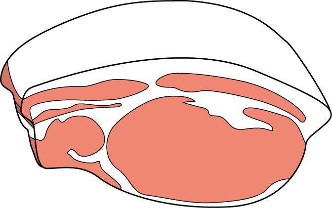 食肉27-豚ロース肉 イラスト