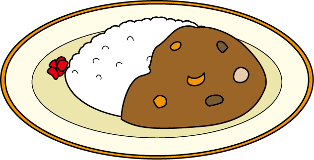 米20 カレーライス 食 料理 食材 の無料イラスト素材 イラストポップ