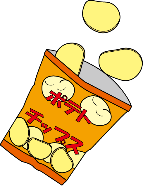 菓子20-ポテトチップス イラスト