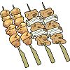 焼き鳥 ステーキ 角煮 肉料理のクリップアート 無料イラスト素材のイラストポップ