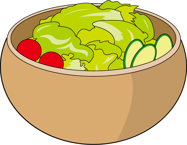 野菜料理24 野菜サラダ 食 料理 食材 の無料イラスト素材 イラストポップ