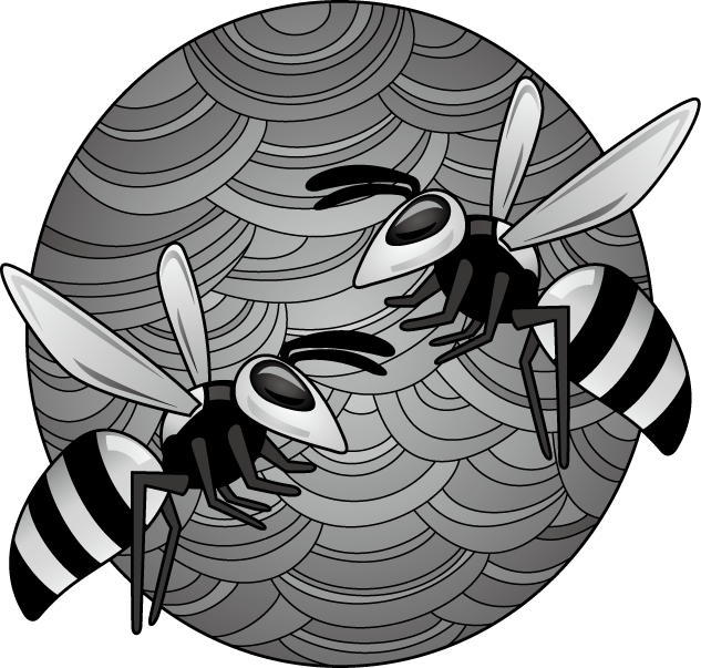 イラストポップの昆虫画像素材 蜂no10スズメバチの無料イラスト