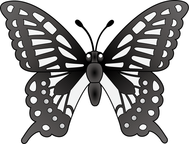 イラストポップの昆虫画像素材 蝶no02アゲハチョウの無料イラスト