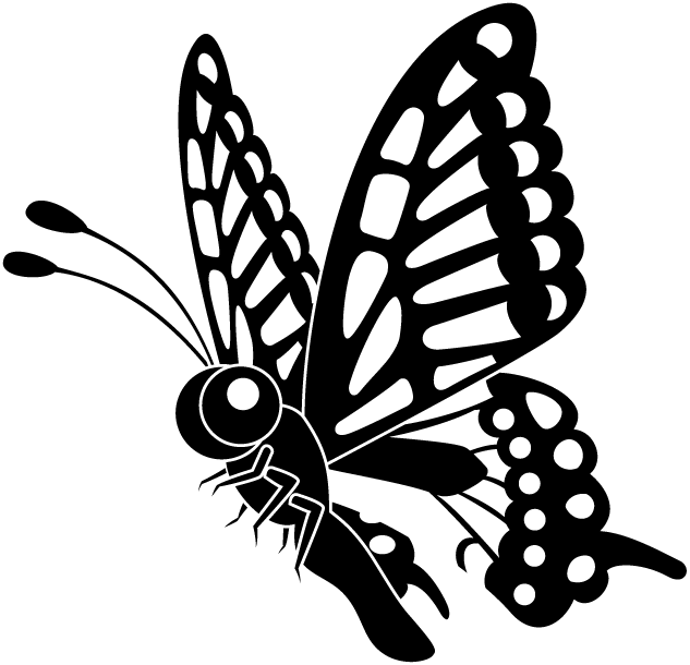 イラストポップの昆虫画像素材 蝶no04アゲハチョウの無料イラスト