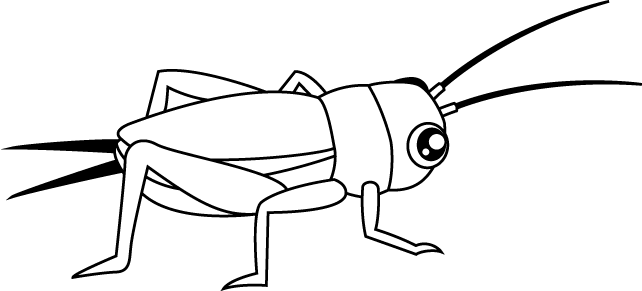 イラストポップの昆虫画像素材 スズムシno01コウロギの無料イラスト