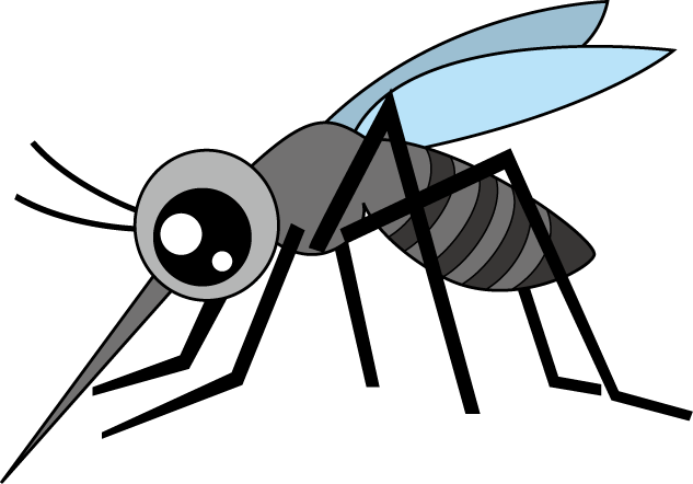 イラストポップの昆虫画像素材 ハエ蚊no01蚊の無料イラスト
