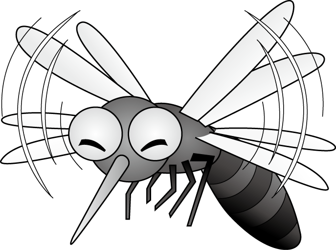 イラストポップの昆虫画像素材 ハエ蚊no04蚊の無料イラスト